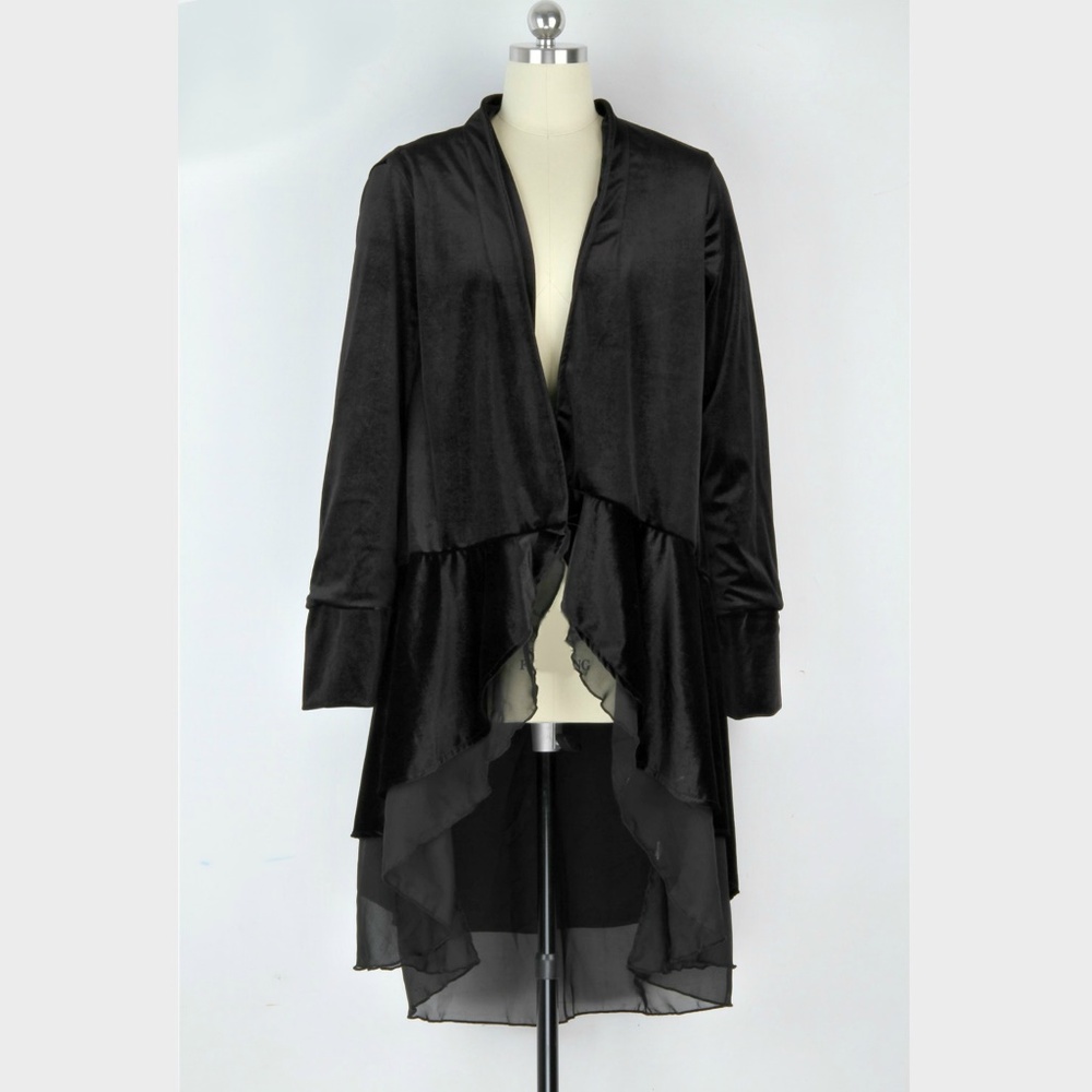 Velvet Cape Cardigan - Picture 6 of 7